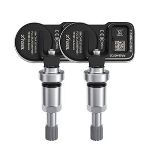 XTOOL TPMS Sensors TS100, 315/433 MHz 2-in-1 Tire Pressure Monitoring Sensors for TP150, Metal Screw-in Valves, (1 Pair)