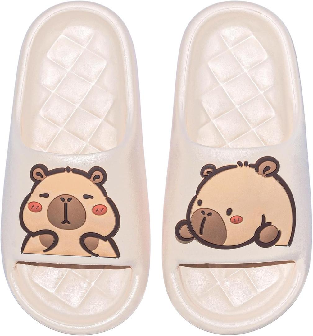 XIXITIAO Capybara Slippers for Women Men,Capybara Cute Slides,Non Slip Quick Drying Bathroom Slippers,Funny Sandals, Capybara Shower Shoes