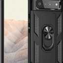 Korecase for Google Pixel 6 Pro case Heavy Duty Rugged Full Body Scratch Proof Shockproof Screen Protection Built-in 360 Ring Kickstand Military Hard Back Phone Cover for Men Women Black