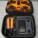 RC Drone with HD Dual Camera for Adults, FPV Drones with HD Screen on Controller, Brushless Motor Optical Flow Positioning Headless Mode Gesture Photo Remote Control Quadcopter, Beginner-Friendly Aerial Photography Drones with 2 Batteries & Night Light, S156 Drone for Indoor Outdoor Video Shooting (Orange)