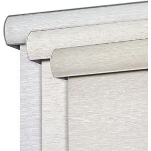 Joydeco Natural Woven Roller Shades for Indoor Windows, Cordless Blackout Blinds with Curved Valance, Thermal Insulated UV Protection Privacy Window Shades for Home and Office (Beige,35" W x 72" H)