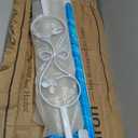 3 Step Handrails for Outdoor Steps, Adjustable,White Wrought Iron