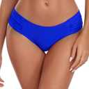 Ocean Blues Women's Ruched Sides Bikini Bottom Medium Coverage Bikini Bottom