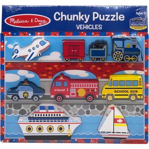 MELISSA & DOUG Vehicles Chunky Puzzle, 1 EA