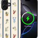 Case Compatible with iPhone 16,Compatible with MagSafe,Durable Shock Protection Phone Case for Girl Women Boy Men - Hamptons Summer Coastal Vacation