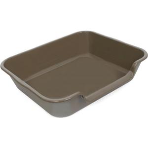 1 Pack Extra Large Dog Litter Box Pan Tray (ABS Material), Low Entry Jumbo Senior Litter Boxes for Multiple Kitten Big Cats, Pet Safe Indoor Dog Potty (Chocolate, 24" L x 20" W)