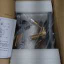 Minyuco SemiFlush Mount Ceiling Light  Modern Industrial Light Fixture Black and Gold,4Light Candelabra Lighting Ceiling Lamp for Kitchen Foyer Entryway Hallway Bedroom Closet