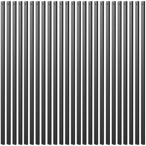 Deck Balusters, 36 Inch, Straight Flat Baluster, Black, Metal Deck Stairs Railing, 50 Pack Hollow Rectangle Deck Balusters for Deck Railing