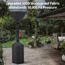QH.HOME Patio Heater Covers, [2026 Upgraded Tear-Resistant Fabric] Waterproof with Robust Zipper,Dustproof/Wind/Sunlight/Snow-Resistant, (89"H x 33"D x 19"B ,Black)