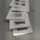 Bates- Screwless Decorator Wall Plates, White, 10 Pack, Screwless 2 Gang Wall Plate, Switch Cover Plate, Electrical Outlet Cover