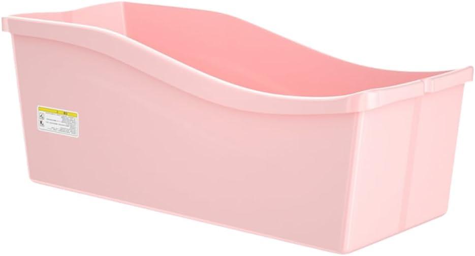 Multi-Functional Dog Bathtub with Drainage Hole,Portable Pet Shower Basin Foldable Pets Bathtub,Bathing Tub for Medium and Large Dogs (Pink)