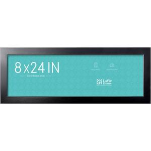 LaVie Home 8x24 Picture Frame Black, Panoramic Picture Frame for Wall Decoration, Classic Black Minimalist Style Suitable for Decorating Houses, Offices, Hotels1 Pack (8x24, Black)