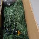 5 Ft Pencil Artificial Christmas Tree with 550 Branch Tips, Spruce Green,180 LED Warm White Lights, Include Metal Stand, UL Plug in, Slim Skinny Xmas Pencil Tree Decor for Holiday Home Indoor Outdoor