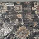 4x10 Wide Hallway Runner Rug: Washable 10ft Runners for Living Room Bedroom Kitchen - Stain Resistant Non Slip Soft Low Pile Vintage Floral Carpet (Dark Black Gray, 4X10)