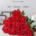 VEVOR Artificial Flowers, 500 pcs Real Looking Red Foam Fake Roses Bulk, Faux Red Bridal Shower with Stems for DIY Wedding Bouquets, Home Centerpieces Arrangements, Party Tables Decorations