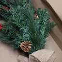 3 Ft Artificial Small Mini Christmas Tree with Dual Color Warm White & Colorful Lights, Tabletop Christmas Tree Battery Operated Pinecones Red Berries, Remote Control, 12 Modes Timer, Burlap Base