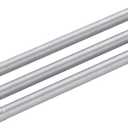 Bon Stainless Steel Handle 3 Piece Set 5 ft. Threaded 1 in. Diameter Standard Broom Handle Male Thread Fits Mixing Barrel 22-816