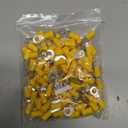 Hilitchi 100Pcs 12-10AWG Insulated Terminals Ring Electrical Wire Crimp Connectors (Yellow - M6) (Yellow - M6)