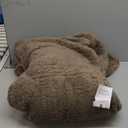 Sherpa Wearable Blanket Oversized Hoodie Sweatshirt TV Blanket with Long Sleeves and Pocket (CoolBrown, One Size)