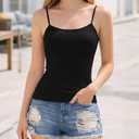 Women Tank Tops, Spaghetti Strap Basic Sleeveless Camisole Basic Slim-Fit Cami Undershirts S/M