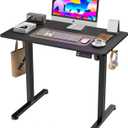 Monomi 35" x 24" Small Electric Standing Desk,Whole Piece Desktop,Black