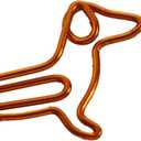 2 x 20 PCS Dachshund Shaped Paper Clips, Cute Small Paper Clips, Cute Paperclips Bookmarks, Holder, Office Supplies Gifts (Orange)