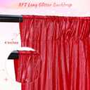 Red Backdrop Curtain for Wedding Parties: 4.8x8FT Chrstmas Curtains Backdrop Drapes for Graduation Birthday Photography Home Decoration
