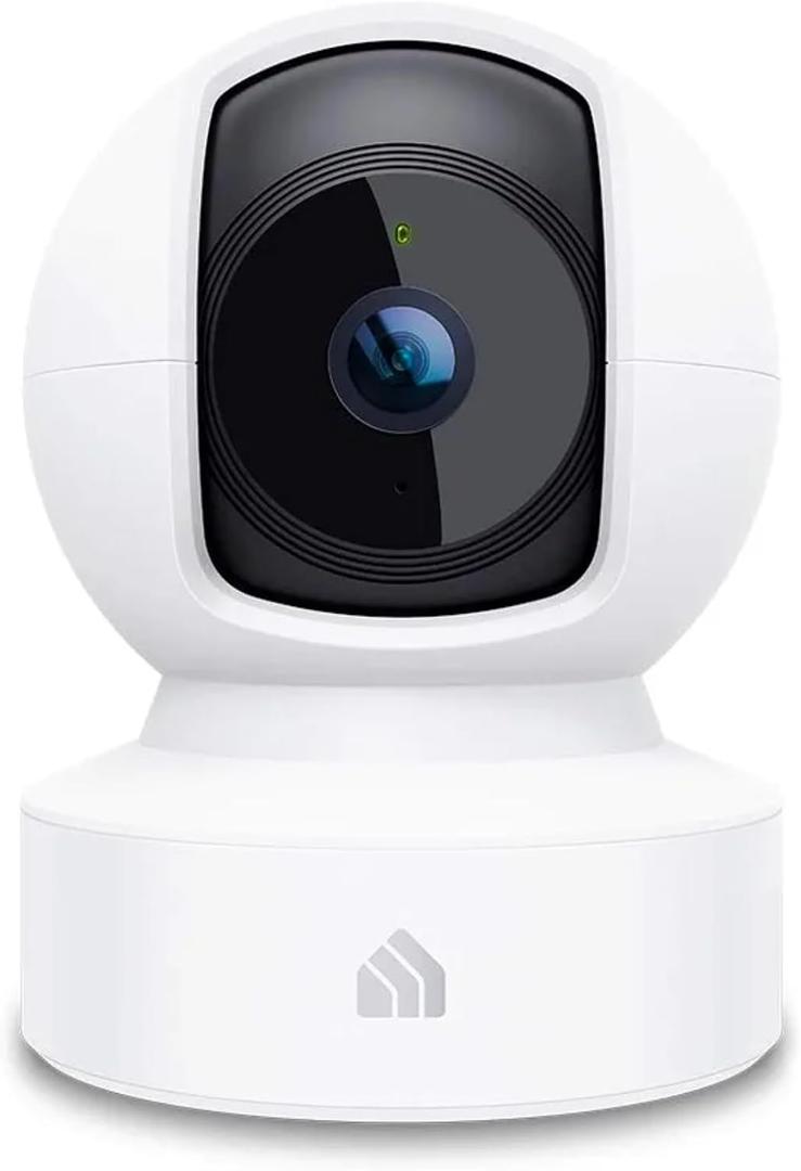 Kasa 1080p Indoor Pan/Tilt Wired Security Camera - Works as a Baby & Pet Monitor, Motion Detection & Tracking, 2-Way Audio, Night Vision, Subscription-Free Local Storage or Optional Cloud, EC70