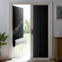 32" W x 72" L 100% Portable Blackout Curtains, Total Darkness No-Drill Black Out Window Cover,Temporary Blackout Shades with Hook & Loop Tape, for Bedroom, Nursery, Dorm, Travel (Black)