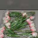 15pcs Artificial Tulips Flowers Fake Faux PU Tulip Bouquet Real Touch Flower Arrangement for Home Room Office Party Wedding Decoration Excellent Gift Idea for Mothers Day (Pink)