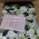 NUPTIO 10 Pieces White Fake Flower Ball Arrangement Bouquet 15 Heads Plastic Roses with Base, Suitable for Wedding Centerpiece Flower Rack for Parties Home Dcor