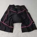Padded Bike Shorts for Women High Waisted 4D Padding Cycling Bicycle Road Biking Shorts with Pockets (Medium, Black/Pink)