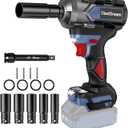 Cordless Impact Wrench 1/2 Inch Compatible with DeWalt Battery, 740Ft-lbs (1000 N.M) High Torque Power Tool, Brushless Electric Impact Gun for Car/Truck/Mower (No Battery Included)
