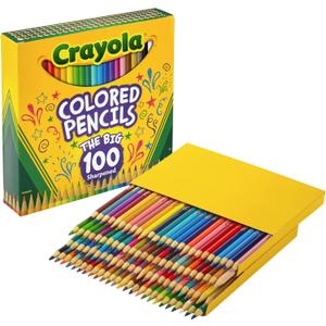 Crayola Colored Pencils, Assorted Colors, Set Of 100 Pencils