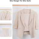 Nature Smile Non Slip PVC Coating Sweater Hangers,Dress Suit Coat Hangers,Wide Shoulder Bump Free Golf T Shirts Clothes Hangers (White Color 10 Pack)