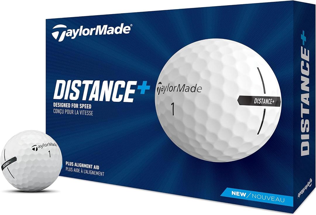 TaylorMade Golf Distance+ Golf Balls (White, 8 Count)