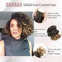 7 Packs Gogo Curl Crochet Hair for Women 14 Inch Pre-Twisted Curly Crochet Hair Deep Ocean Beach Curl Crochet Braids Synthetic Braiding Hair Extensions (14 Inch, 1B/27)