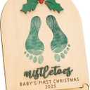 Baby Footprint Kit - Newborn Gifts - Baby's First Christmas Keepsake - Baby First Christmas Ornament 2025 - My Firsts Christmass Ornament 2025 - Babies Boy Firstt Christmass