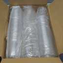 100 Pack Clear Plastic Cups with Lids and Straws,16 oz Disposable Iced Coffee Cups,PET Crystal Cups,Round Bottom To Go Cup for Iced Coffee Juice Smoothie Cold Beverage