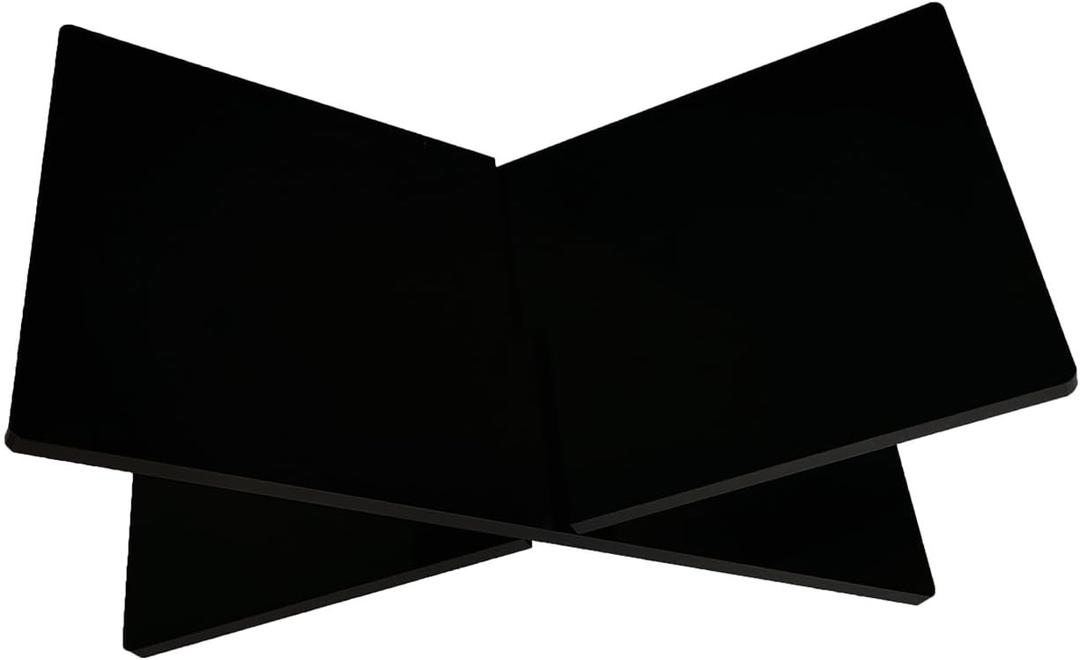 Acrylic Book Stand Holder Thick Open Book Display Stand (Black, Thickness:8mm)