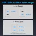 iPhone 17 16 15 Charger Fast Charging, 45W Dual USB C Phone Charger Block with 10FT Long Type C Cable Cord for Apple iPhone 17/Pro/Pro Max/17 Air/16 Pro/16 Pro Max/15 Plus/15 Pro/iPad/S26 Ultra(Blue)