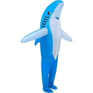 Jranter Inflatable Costumes for Adults - Full Body Standing Shark Costume with Air Pump, Air Blow-up Deluxe Cosplay Party Costume