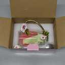 Flower Glass Tea Cup With Spoon Ideal Gift For Women Especially Mom On Valentine's Day Christmas Birthday Durable Coffee Mug (Chrysanthemum, 12 OZ)