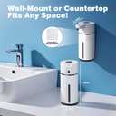 Touchless Automatic Soap Dispenser for Kitchen and Bathroom, Liquid Hand Soap Dispenser, Water-Resistant and Rechargeable, 14.2oz/420ml Intelligent Digital Display4-Level Adjustable,Modern (White)