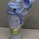 24 oz Insulated Water Bottle with 2 Lids (2-in-1 Straw & Spout Lid, Magnetic Lid), Slim Water Bottle with Strap, Stainless Steel Water Bottle for Hiking, Gym, Travel, BPA-Free, Light Blue