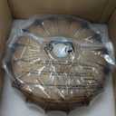 XZHGCEE Plug in Pendant Light: Amber Glass Hanging Lamp Plug in, 14.7ft Swag Lamp Cord with On/Off Switch for Kitchen Island/Dining Room/Bedroom/Living Room Hanging Light, No Bulb