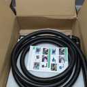 POPOSOAP Solar Pond Waterfall Spillway Kit, 55W Folding Solar Panel & Pond Pump Included, DIY Water Feature for Garden, Balcony, Indoor Aquarium & Small Ponds-P5552