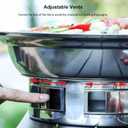 Korean BBQ Grill Charcoal, Small Charcoal Grill 13.7 Inches Portable Grill Stainless Steel Barbecue Grill Tabletop kbbq grill Outdoor Indoor Camping