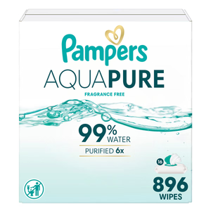 Pampers Baby Wipes - Aqua Pure - 896ct