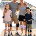 SKATEWIZ Knee Pads and Elbow Pads Set with Wrist Guards for Roller Skating [6pc] - Skating Protective Gear for Roller Skates & Skateboard